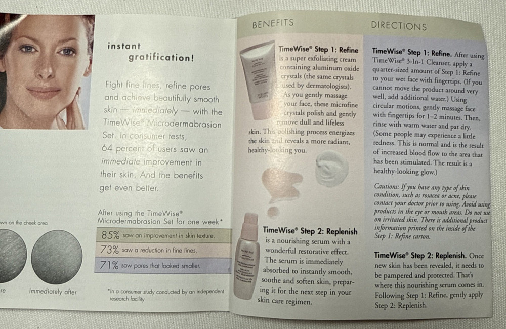 Mary Kay TimeWise Microdermabrasion Set Step 1 REFINE Step 2 REPLENISH Gift Set