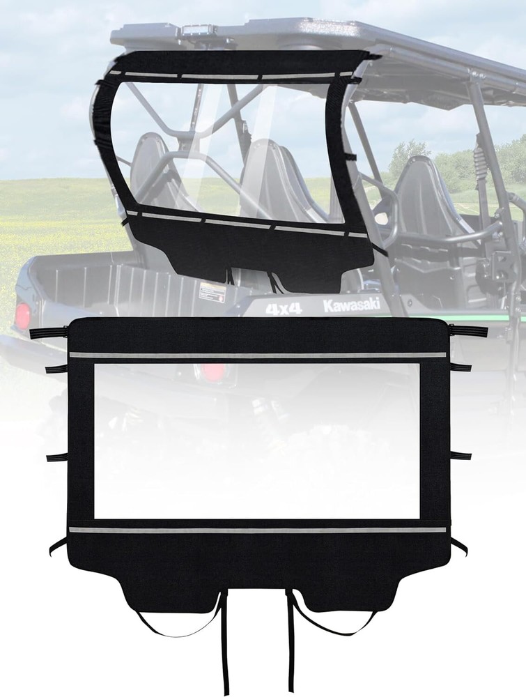 For KAWASAKI TERYX 4 800 2013-2023 Back Window Soft Rear Windshield Dust Panel