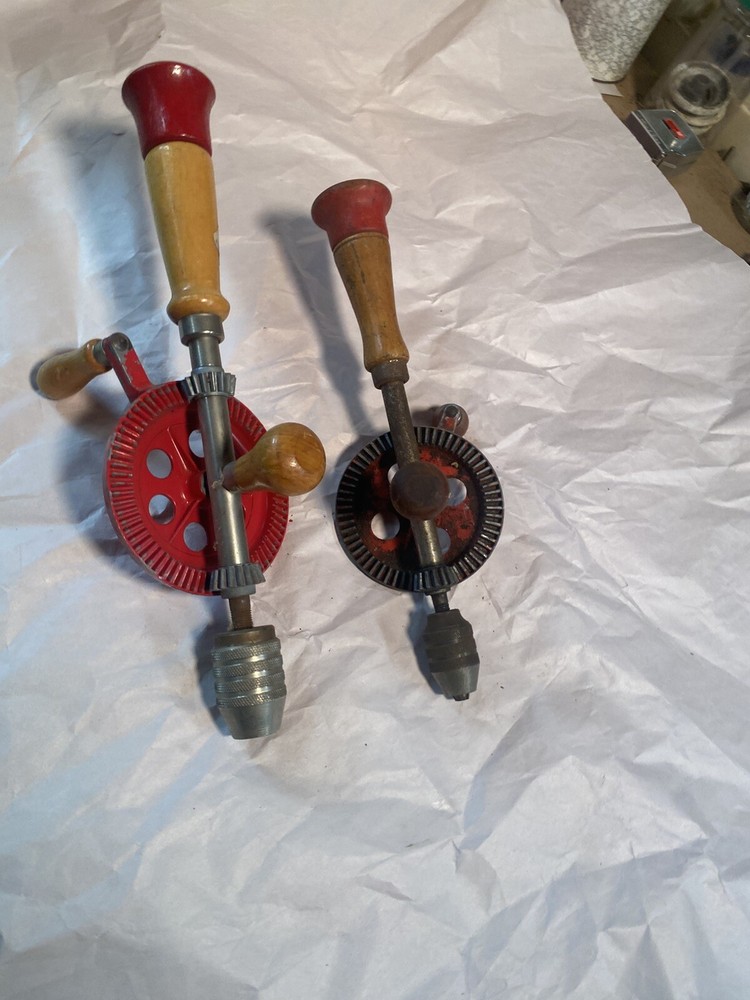 2 Vintage Egg Beater Hand Drills