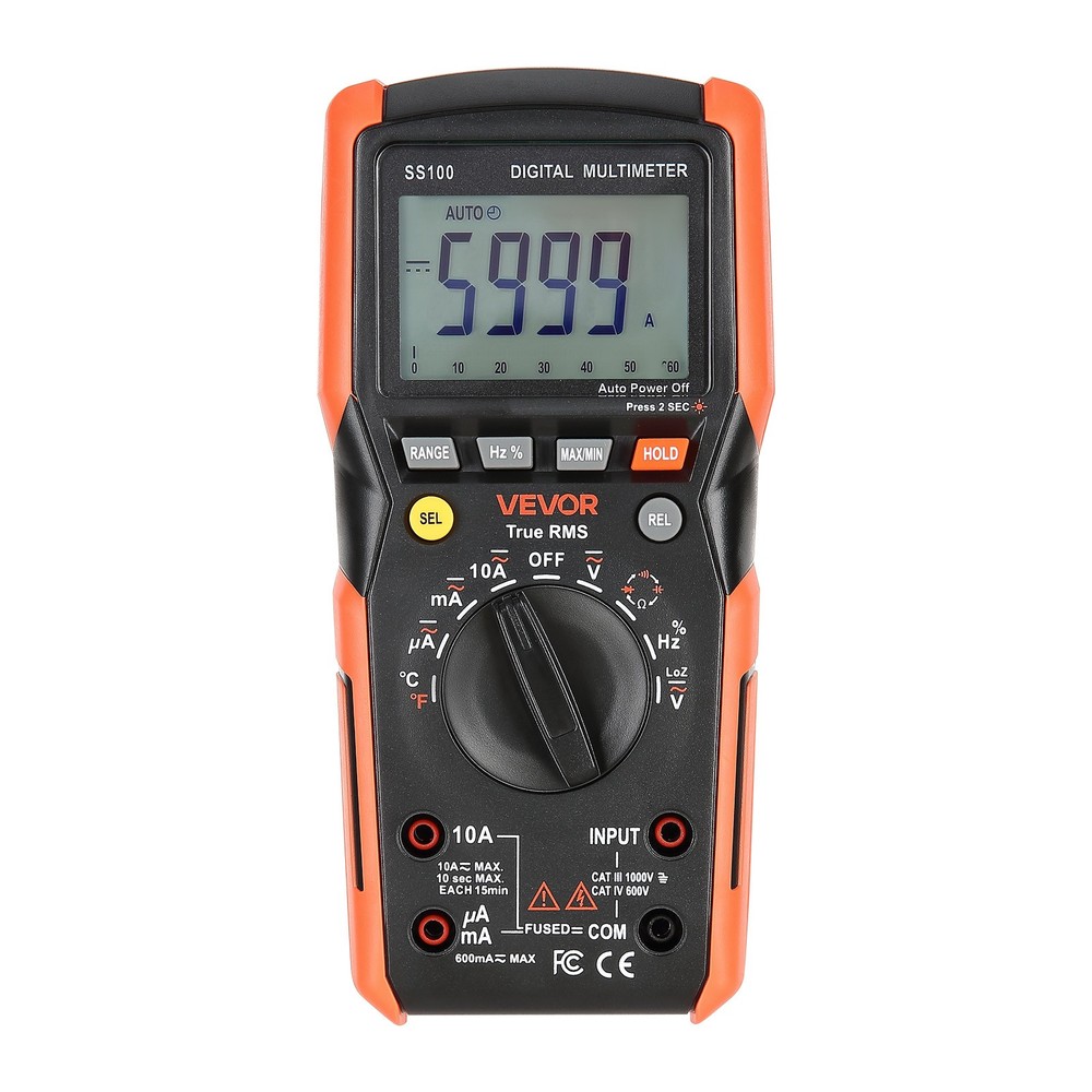VEVOR Digital Multimeter 6000-Count TRMS Voltmeter Current Tester Auto-Ranging