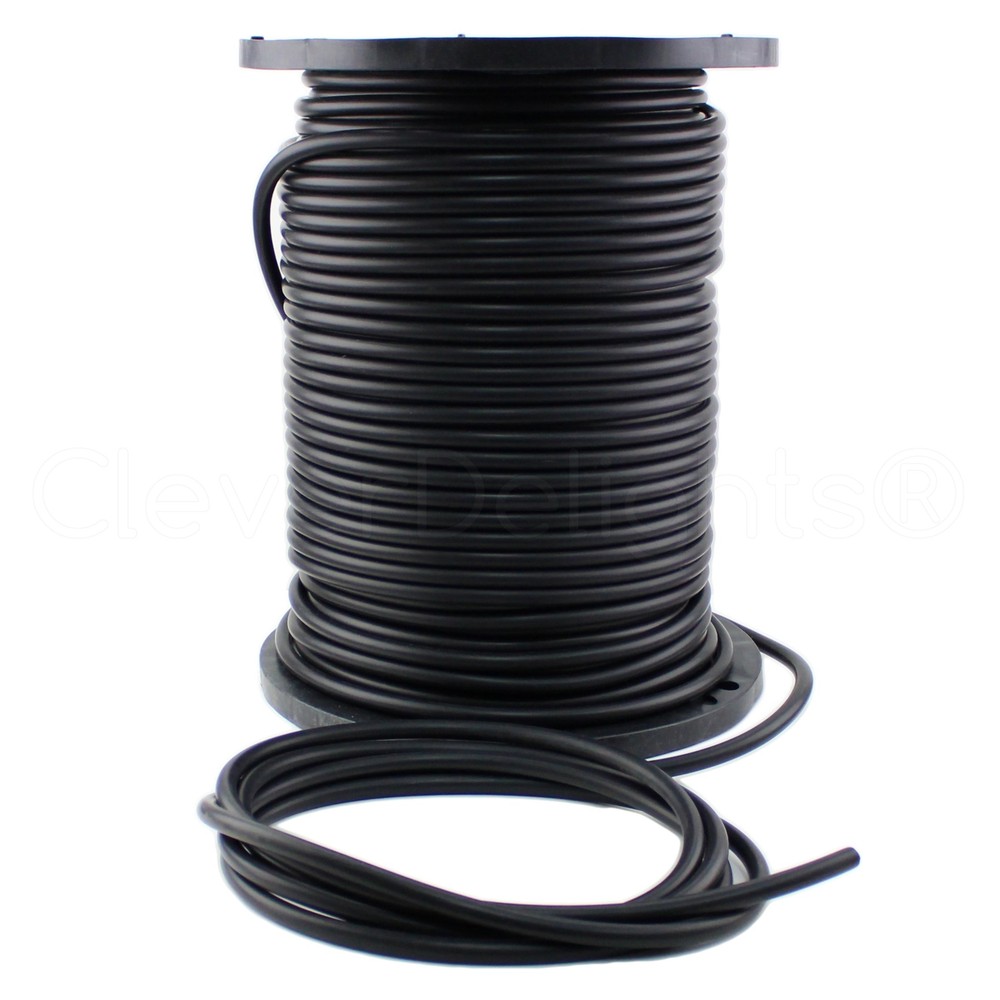 10-Ft Solid Rubber Cord 1/2" Diameter Buna 70 Durometer Black 0.5" Round
