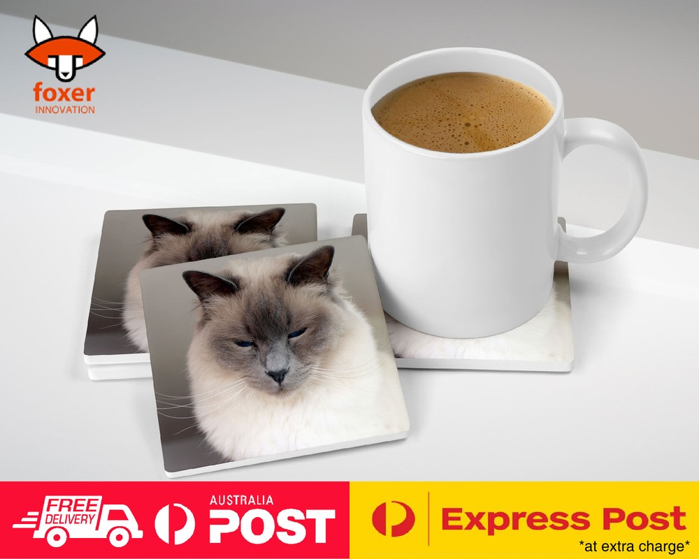 COASTER COFFEE DRINKING MAT|BIRMAN CAT 2