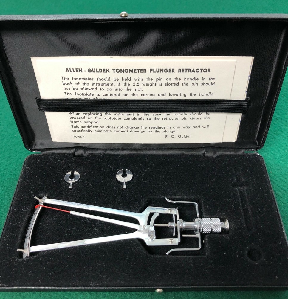 Vintage Miltex Schioetz Tonometer With Case & Instructions