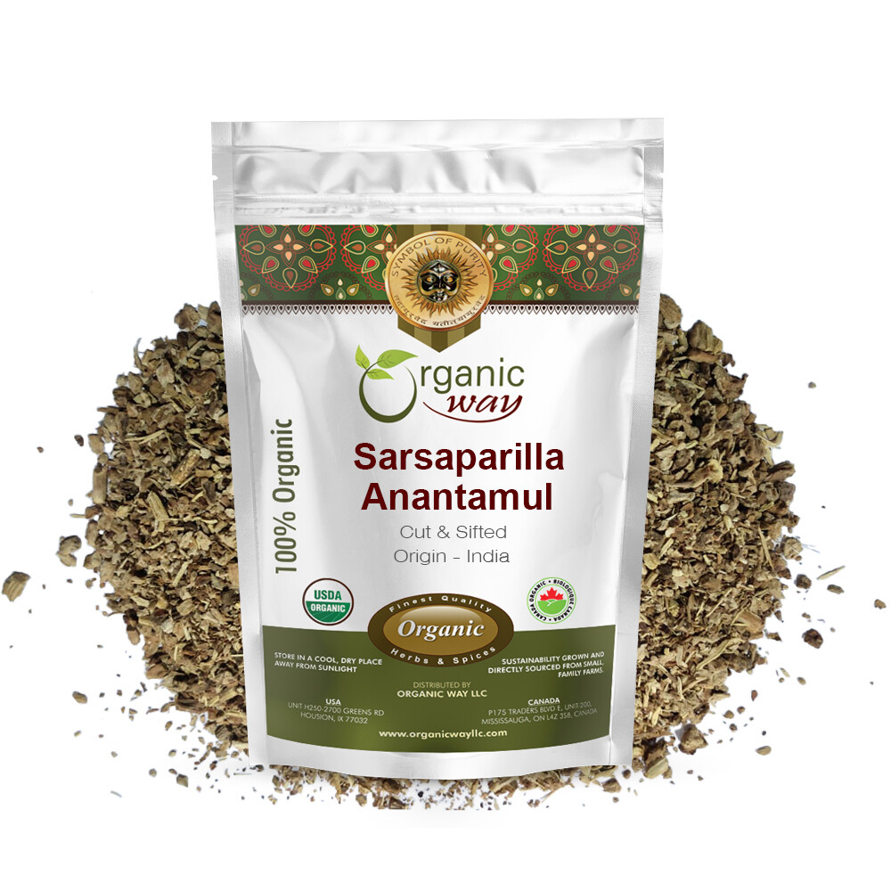 Organic Sarsaparilla / Anantamul Cut & Sifted