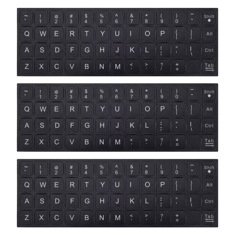 3PCS Universal English Keyboard Letter Stickers