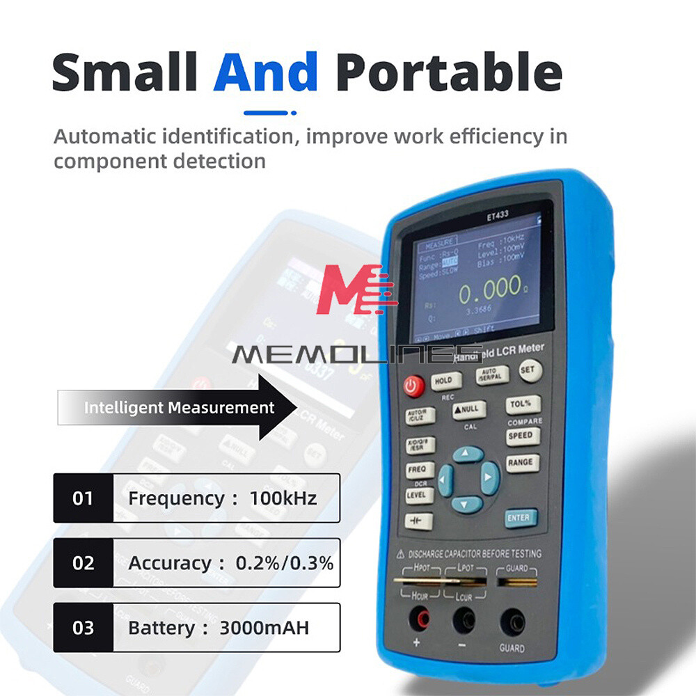 Handheld ET43 LCR Bridge Digital Capacitance Inductance Resistance Meter Tester