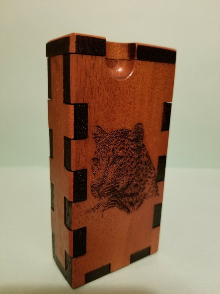 LEOPARD BOX!!!!,dugout ONEHITTER . ENGRAVED,PIPE, STASH BOX,MEDICINAL CUSTOM