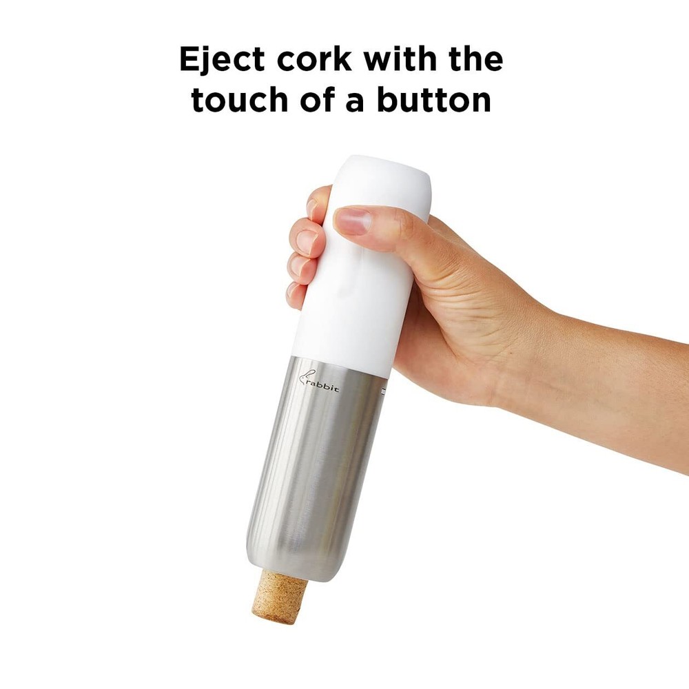 Compact Electric Corkscrew Wine Bottle Opener white 10.75 Inches