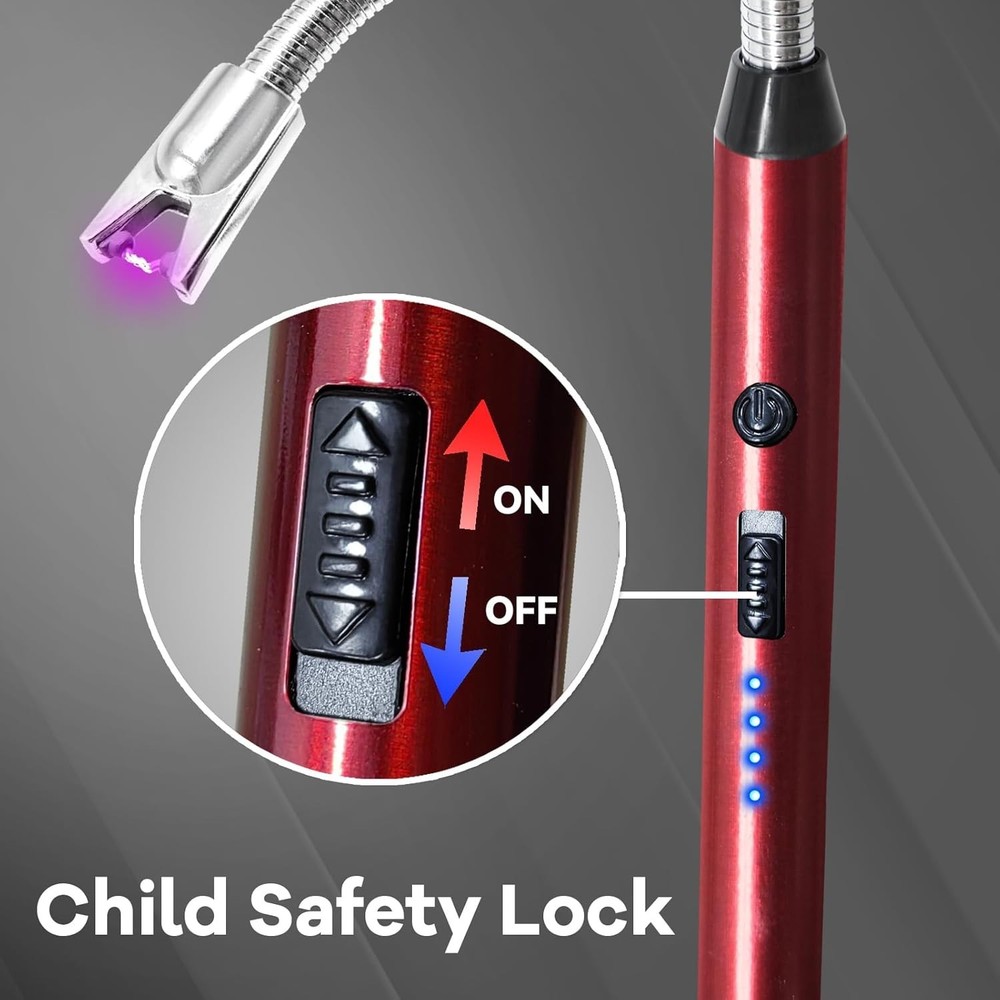 4 Pack Candle Lighter Electric Rechargeable Arc Windproof Lighters Flexible N...