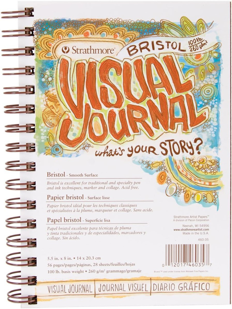 Visual Journal Bristol Smooth 5.5X8-28 Sheets
