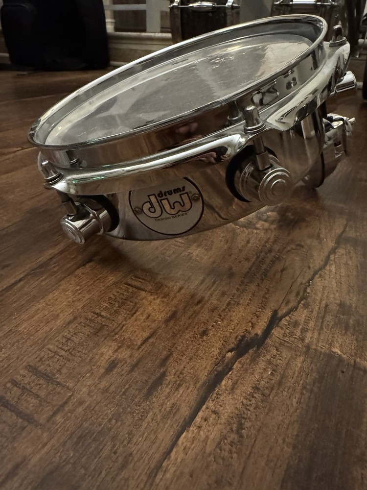 DW Design Series Chrome Piccolo Tom with Bracket 8" Pre Owned
