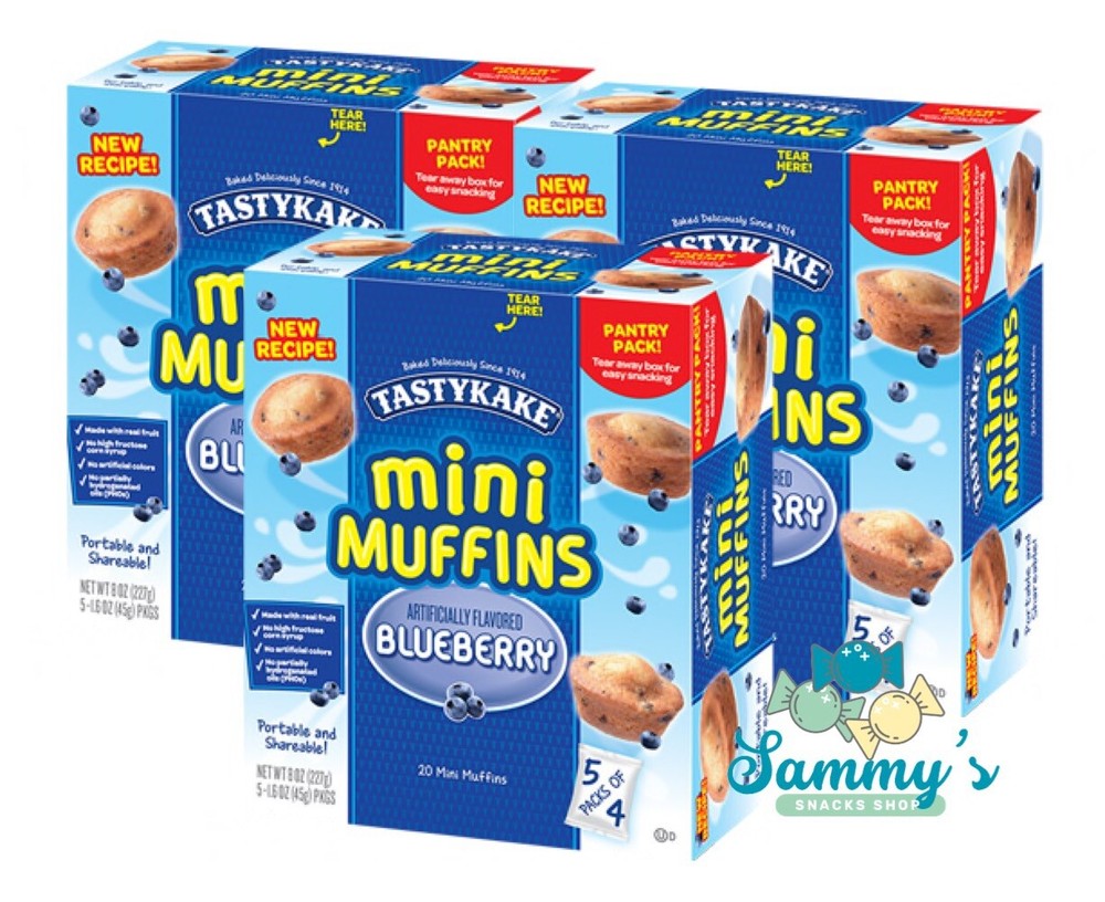 Tastykake Blueberry Mini Muffins 3 Boxes