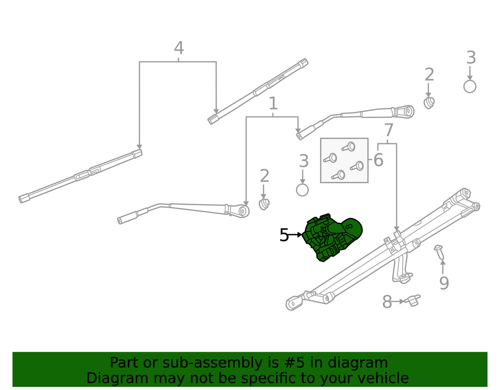 Genuine Ford Motor Assembly Wiper M2DZ17508D