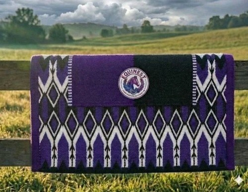 ranch saddle pad Purple White Black 34×38