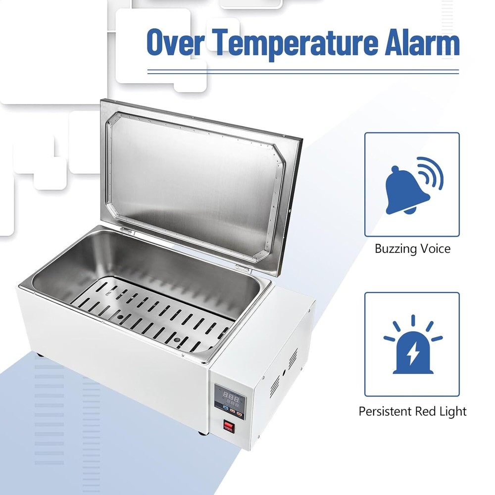 New 30L Lab Water Bath Digital Thermostatic Heating Modules Timing Function US