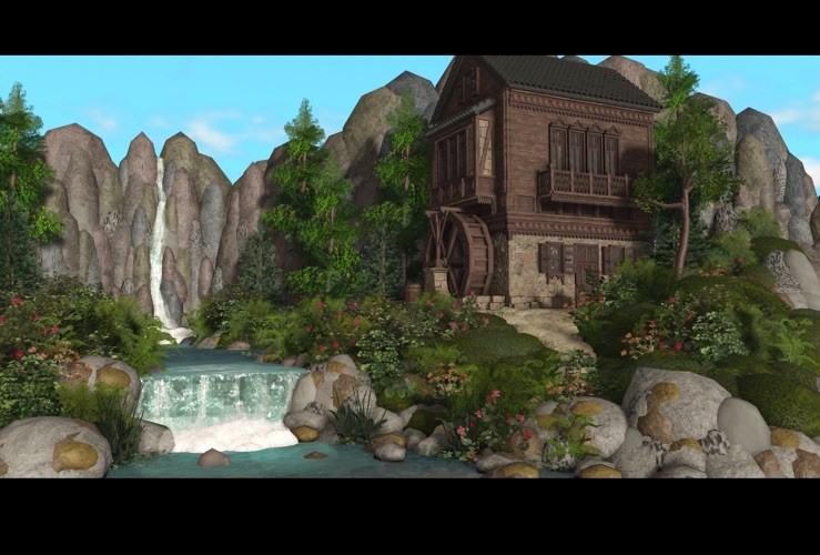 Modern Rustic Home Digital Plans with Water Features & Landscape Renderings