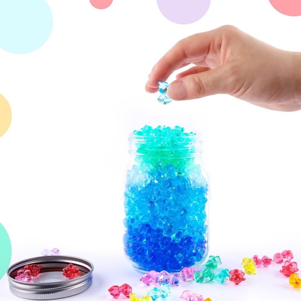 Niceup 360pcs Bear Mini Figurines to Hide, 0.6in Plastic Counting Sorting...