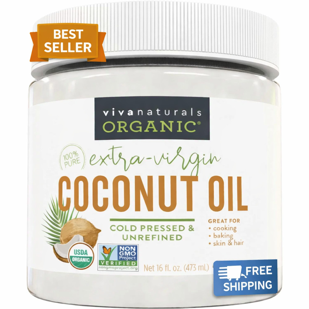 Aceite De Coco Organico Extra Virgen Para Cabello Piel Comestible Natural Virgin