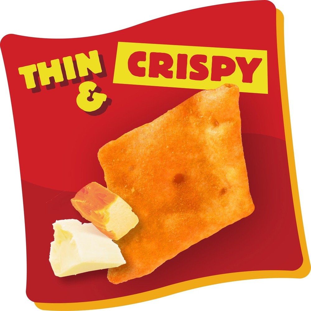 Cheez-It Snap'd Cheese Cracker Chips, Thin Crisps, Double Cheese, 9oz (12 pk)
