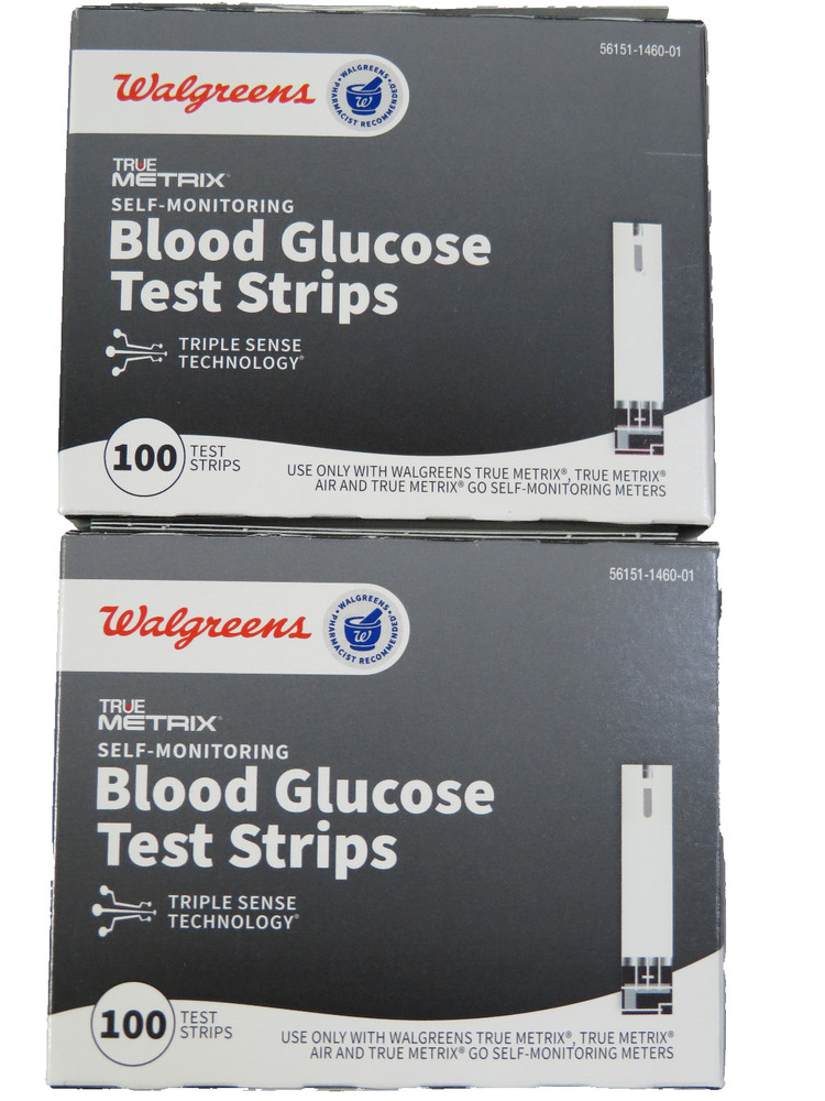 WALGREENS true metrix 2 X 100 Factory fresh  test strips exp 2026
