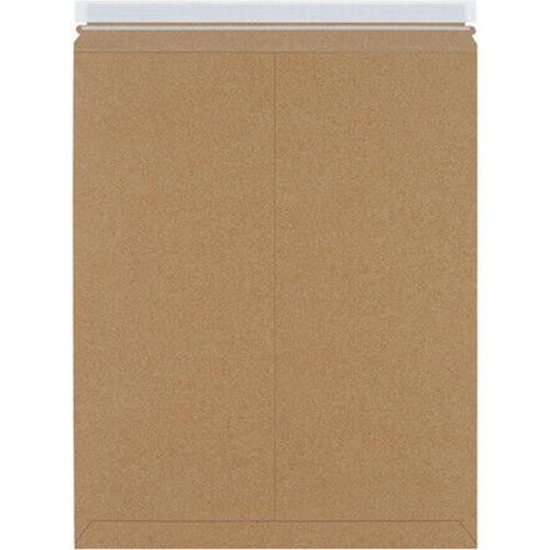 100 Kraft Flat Mailers 17x21 Self Seal Rigid Envelopes for Posters & Documents