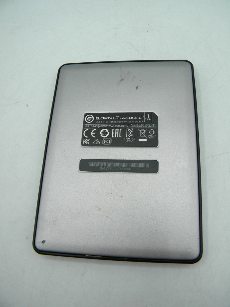 G-Technology 1TB G-DRIVE mobile USB-C Portable External Hard Drive