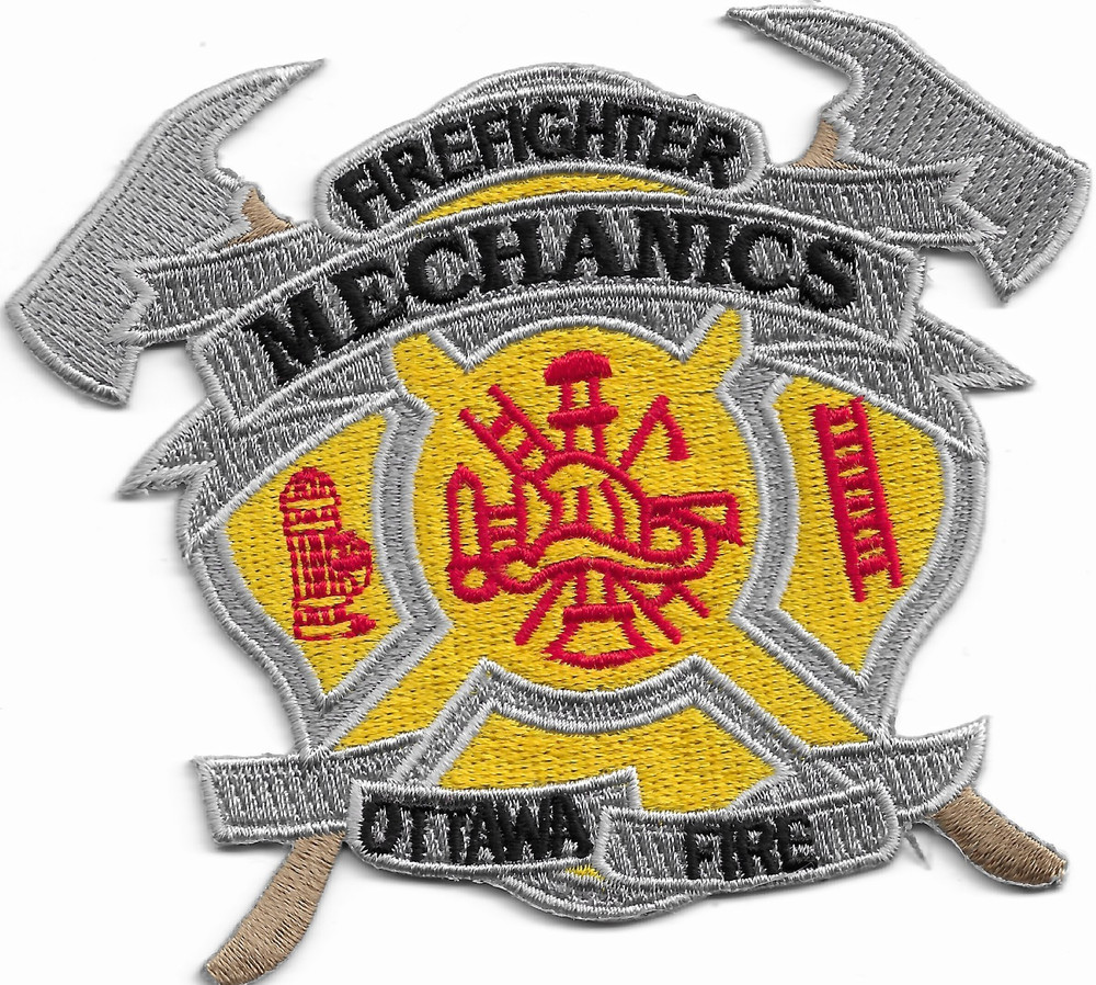 Ottawa Fire Dept. Firefighter Mechanics, Canada (4" x 3.5" size) fire patch
