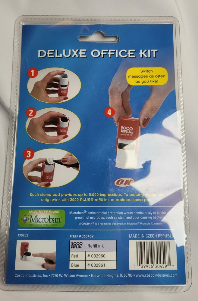 Cosco Deluxe Office Stamp Kit 2000 Plus Two Stamp Kit New