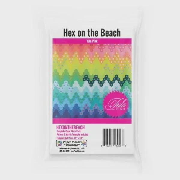 Tula Pink "Hex On The Beach" Pattern, Paper Pieces, Template Complete EPP Set