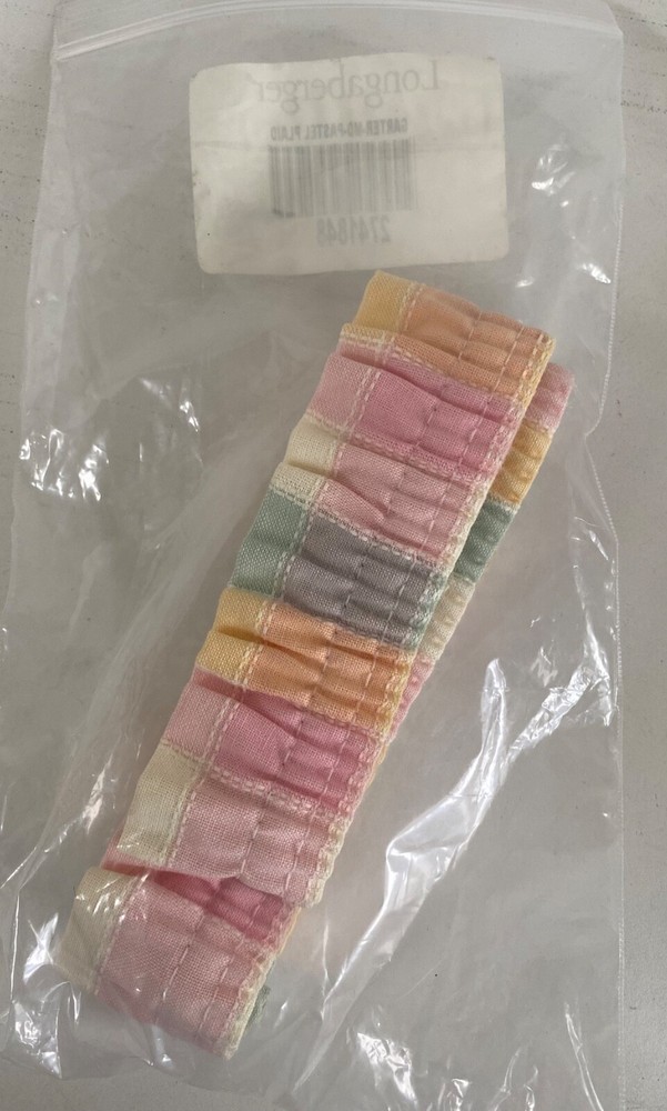 Longaberger Garter Pastel Plaid Medium