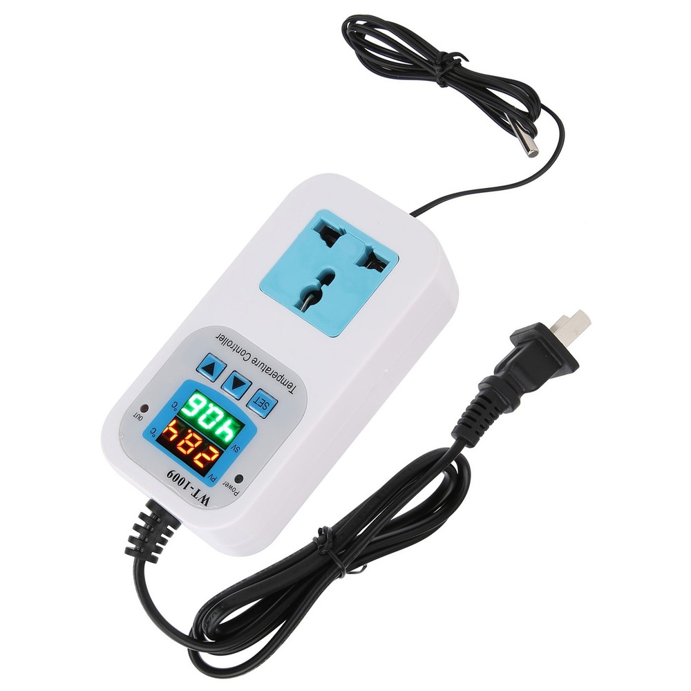 WT-1009 Temperature Controller Digital Display Electronic Control Socket 10A WT