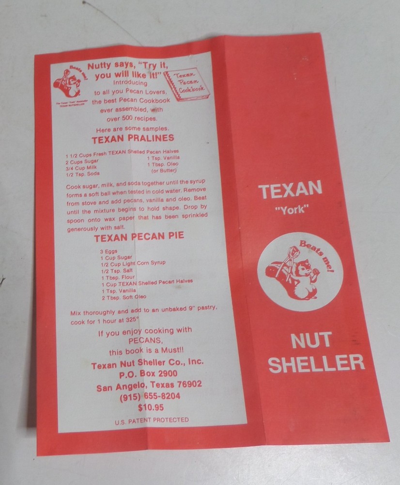 Texas "York" nut sheller / cracker vintage