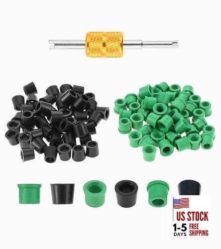 100 PCS HVAC 1/4" Quick Coupler Charging Gaskets, O-Ring Rubber Seals Gaskets