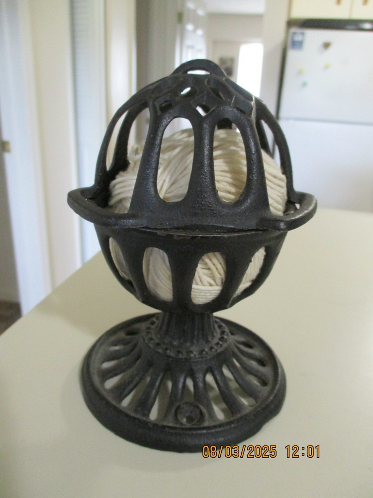 Vintage Cast Iron Twine Holder String Holder Table Mount
