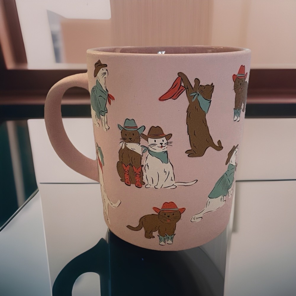 Cowboy Cat Mug Pink By Prima Design