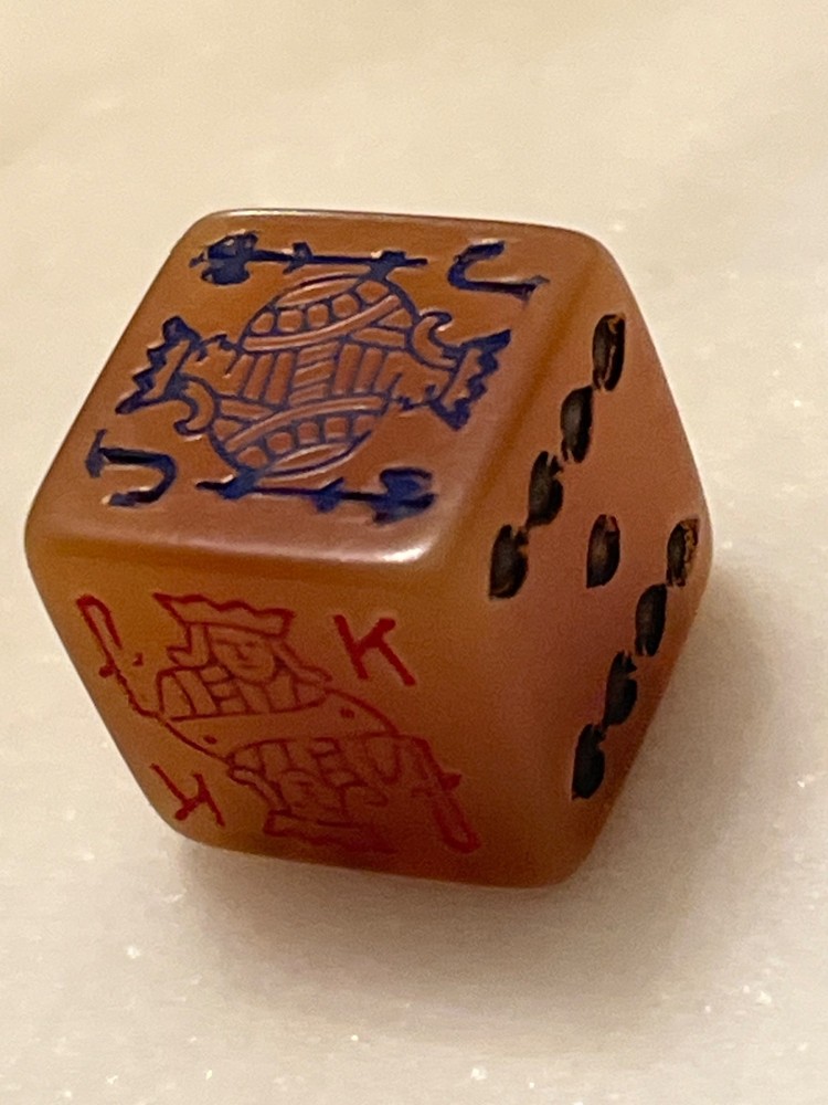 Old rootbeer celluloid single poker dice replacement 123123@