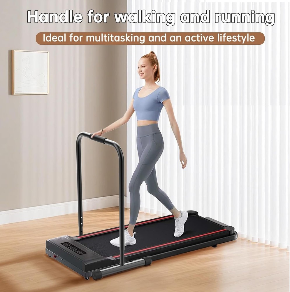 Versatile Handrail for Walking Pad 19.7'' Wide - Customizable Height & Stability