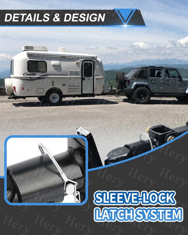 Heavy Duty Cast Adjustable Trailer Coupler 2-5/16" Ball 12500 LBS Channel-Mount