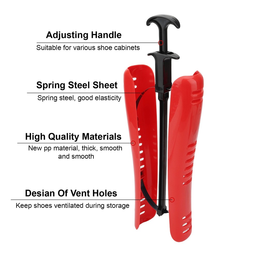 2x Boot Shoe Tree Stand with Handle Adjustable Boot Shaper Home Storage Display
