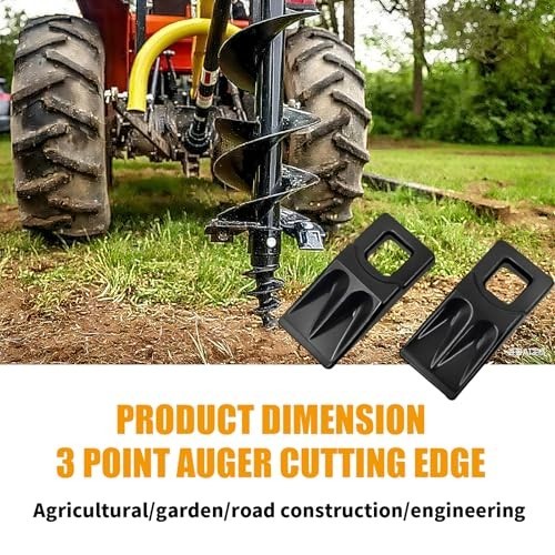 4 Pack Auger Teeth Replacement Set for 3 Point Post Hole Digger - Heavy Duty Cut