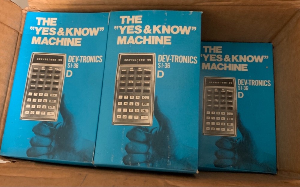 Vintage Dev Tron Si-36 Calculator NEW OLD STOCK Dev-Tronics With Box