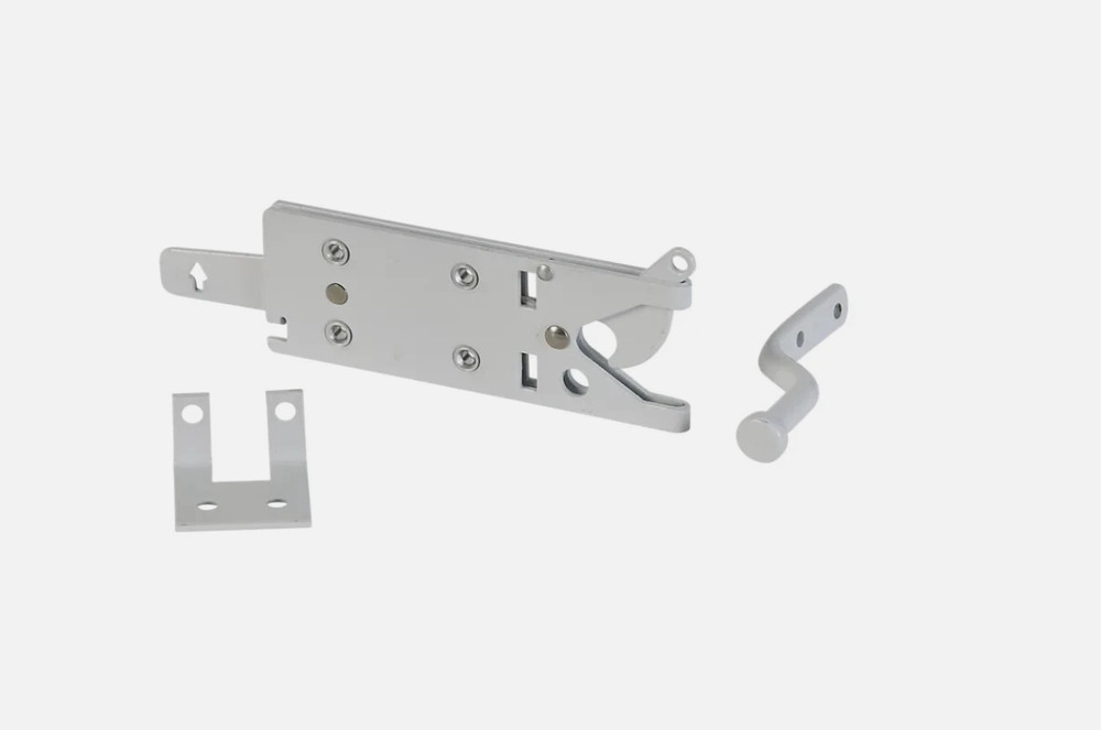 Vinyl Gate Automatic Latch White Aluminum N342-683