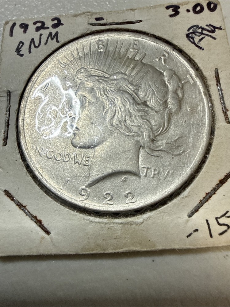 1922 Peace Dollar In AU Condition