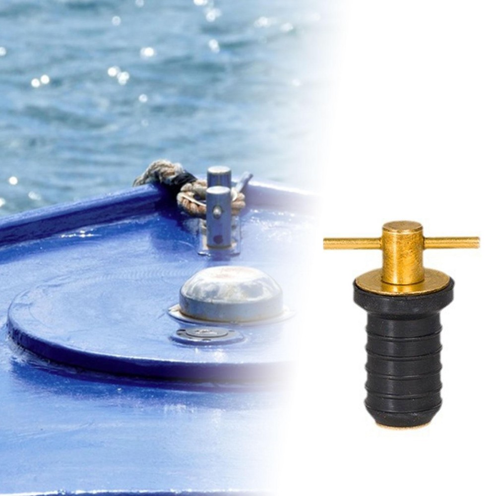 Brass Handle Drain Plug Easy to Use Boat Drain T handle 17mm