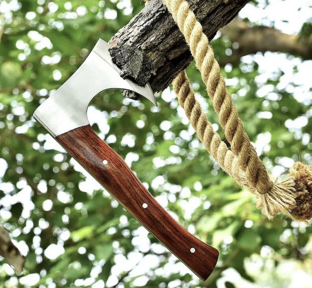 Tactical Tomahawk Throwing Hatchet Axe Fixed Blade Survival Knife Camping