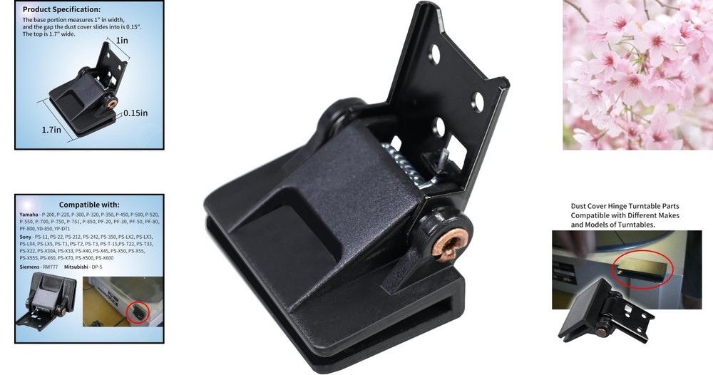 Dust Cover Hinge for Various Turntable Models - Easy Installation