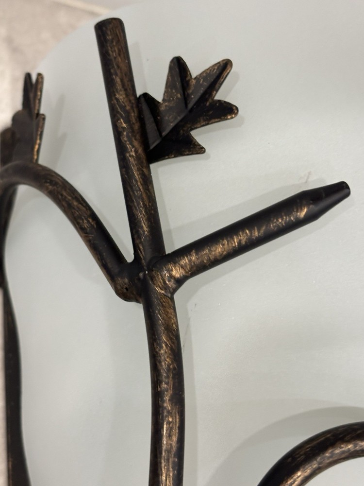 Metal Leaf Wall Sconce Battery Operated