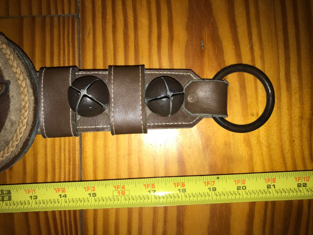 Brown Leather Strap With a Star and 4 Bells