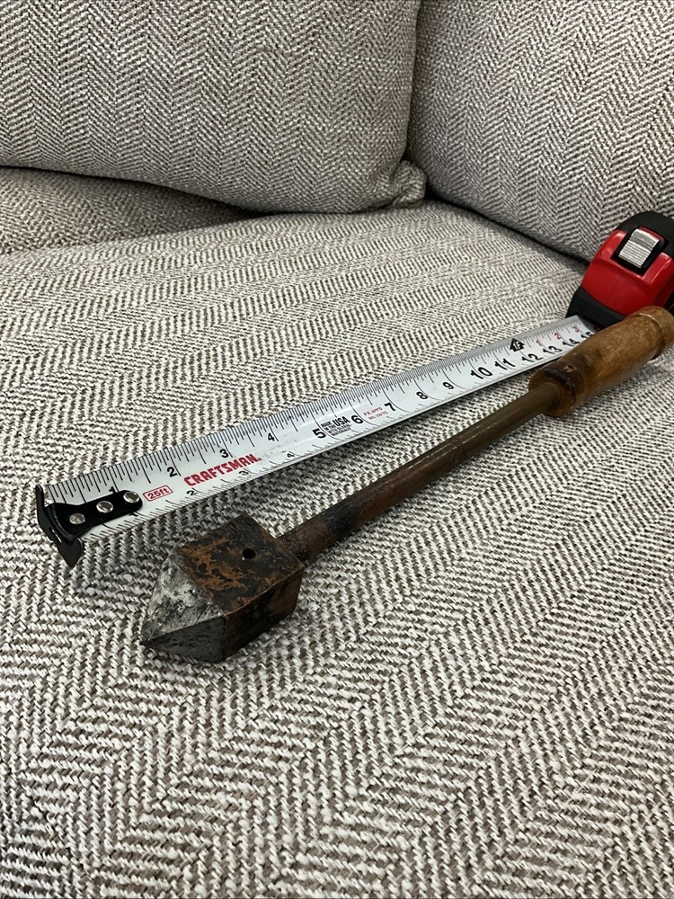 Vintage TOOL Soldering Iron, 15’ Pyramidical Point, Turned Wood Handle