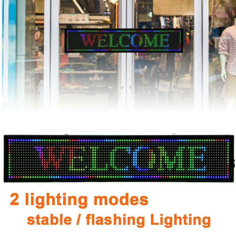 High Brightness Outdoor LED Sign Programmable Scrolling Message Display Board US